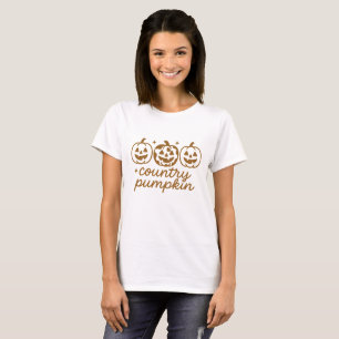 Country Pumpkin Trio Jack O Lantern Halloween T-Shirt