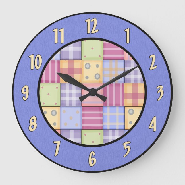 Country Quilt Wall Clock (Front)