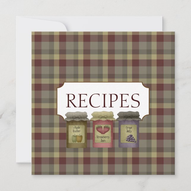 Country Recipe Trading Card Collection (Front)