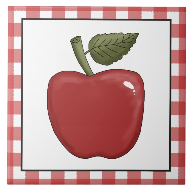 Country Red apple kitchen tile (Front)