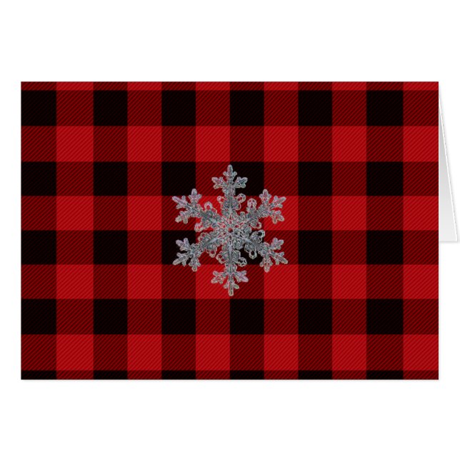 Country red, black buffalo plaid, snow flake (Front Horizontal)