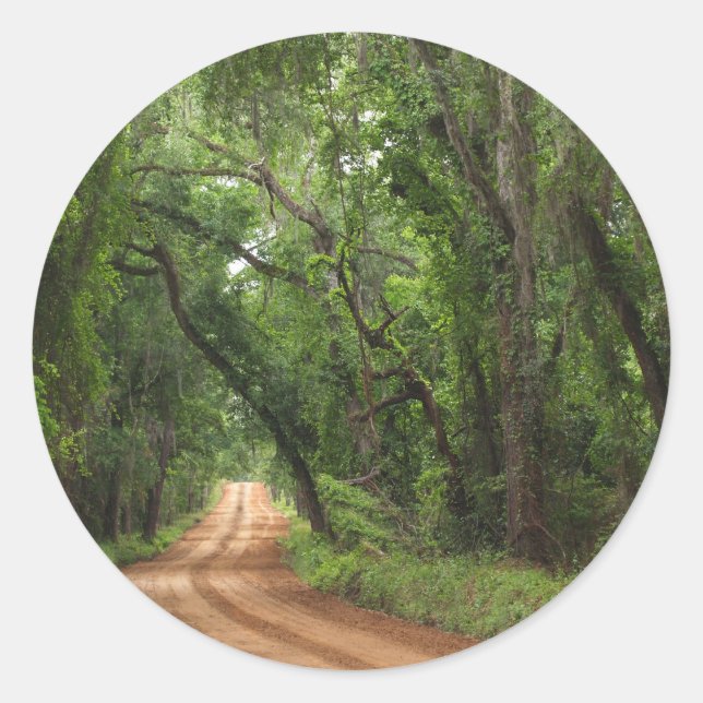 Country Road BackgroundRound Sticker (Front)