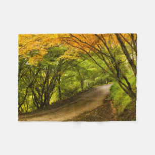 Country Road in the Fall Fleece Blanket