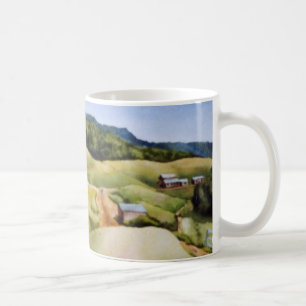 Country Road Mug rural landscape farm fields barn