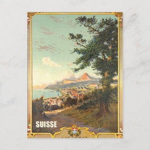 Country Road Near Lac Leman, Suisse Postcard