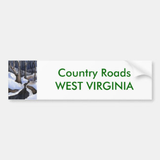 Country Roads Bumper Sticker