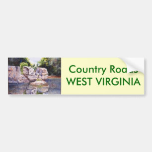 Country Roads Bumper Sticker