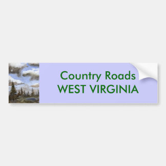 Country Roads Bumper Sticker