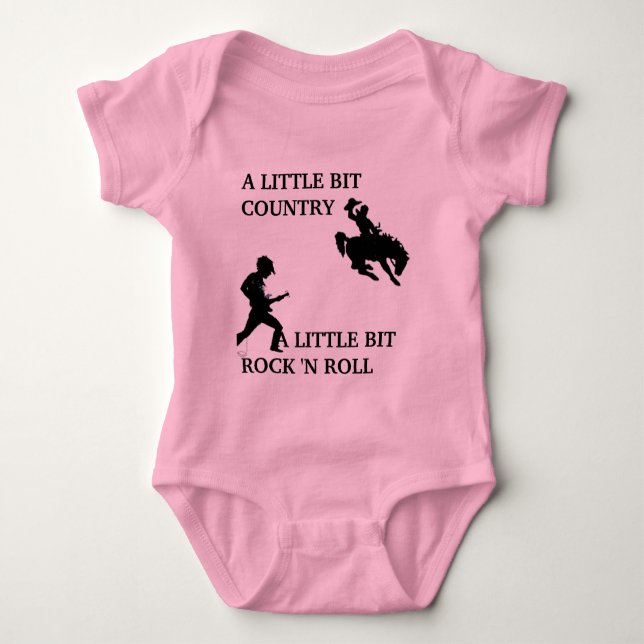 country rock n roll baby bodysuit (Front)
