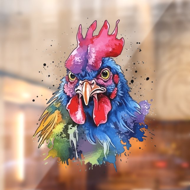 Country Rooster Chicken Watercolor Style (Sheet 2)