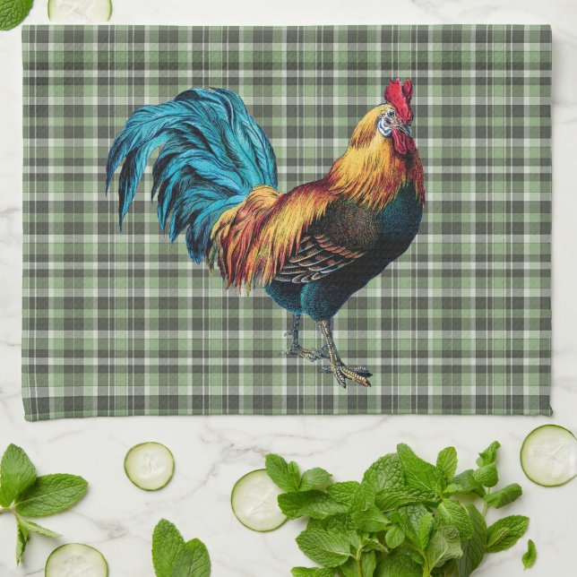 Country Rooster Kitchen Towels (Folded)