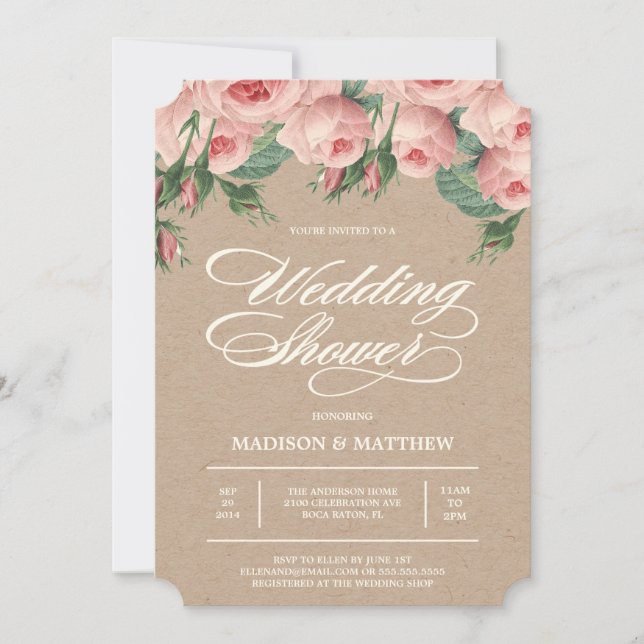 Country Roses | Bridal Shower Invitation (Front)