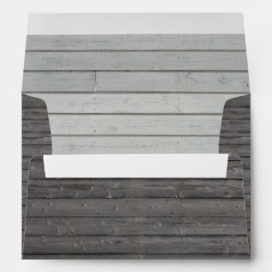 Country Rustic Barn Wood Stripes Envelope