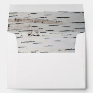Country Rustic Birch Tree Bark Wedding Envelope
