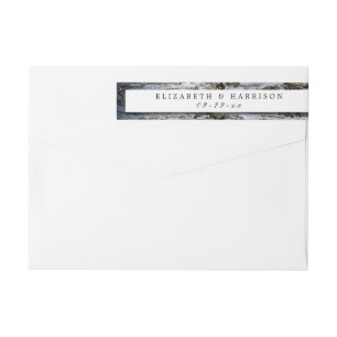 Country Rustic Birch Tree Wedding Wrap Around Label