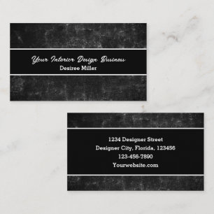 Country Rustic Black And White Vintage Texture Business Card
