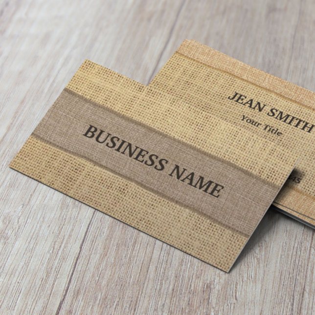 Country Rustic Burlap Business Cards (Creator Uploaded)