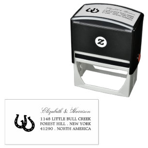 Country Rustic Horseshoe Return Address Self-inking Stamp