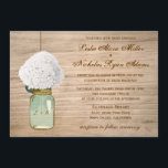 Country Rustic Mason Jar Hydrangea Wedding Invitation<br><div class="desc">Country Rustic Mason Jar Hydrangea Wedding</div>