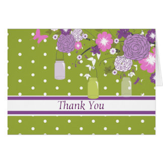 Country Rustic Mason Jar Thank You Card