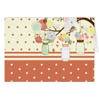 Country Rustic Mason Jar Thank You Card