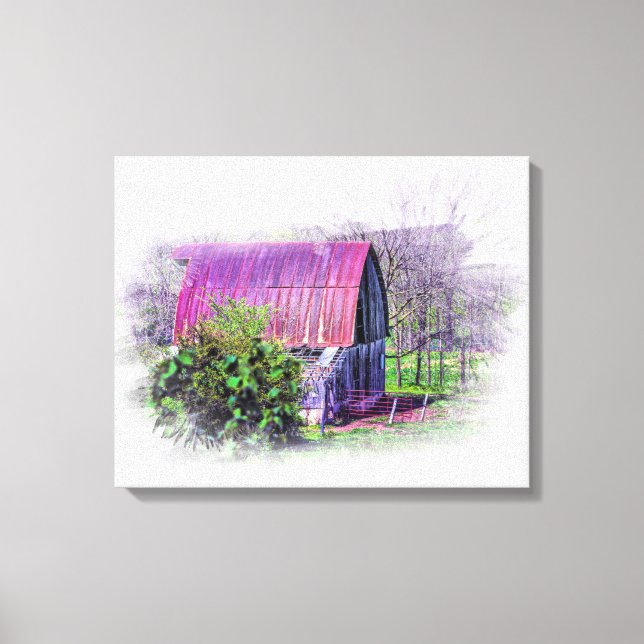 *~* Country Rustic Old Barn Americana AR19 Canvas Print (Front)