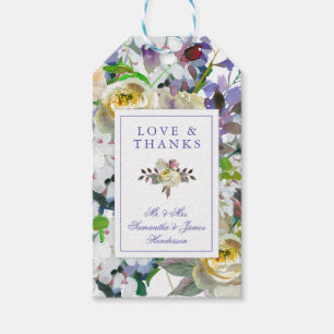 Country Rustic Peony Wedding Gift Tag