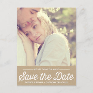COUNTRY RUSTIC   PHOTO SAVE THE DATE POSTCARD