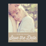COUNTRY RUSTIC | PHOTO SAVE THE DATE POSTCARD<br><div class="desc">COUNTRY RUSTIC | PHOTO SAVE THE DATE POSTCARD 
 Customisable save the date postcard featuring retro typography and kraft paper background. Similar items are available in my store.</div>