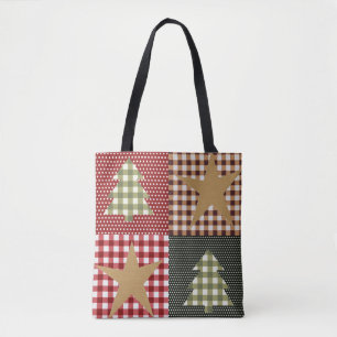 Country Rustic Primitive Christmas Tote Bag