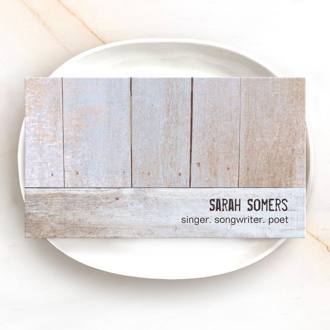 Country Rustic Reclaimed Wood Business Card (Creator Uploaded)