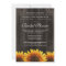 Country Rustic Sunflower Bridal Shower Invitations
