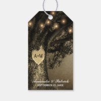 Country Rustic Vintage Carved Oak Tree Wedding