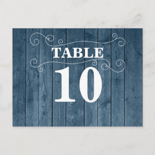 Country Rustic Wood Vintage Table Number Card