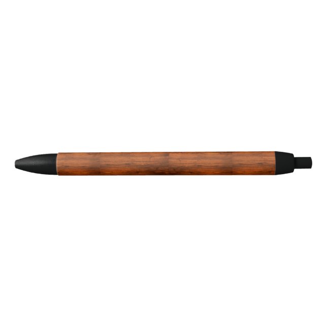 Country rustic wooden textured black ink pen (Front)