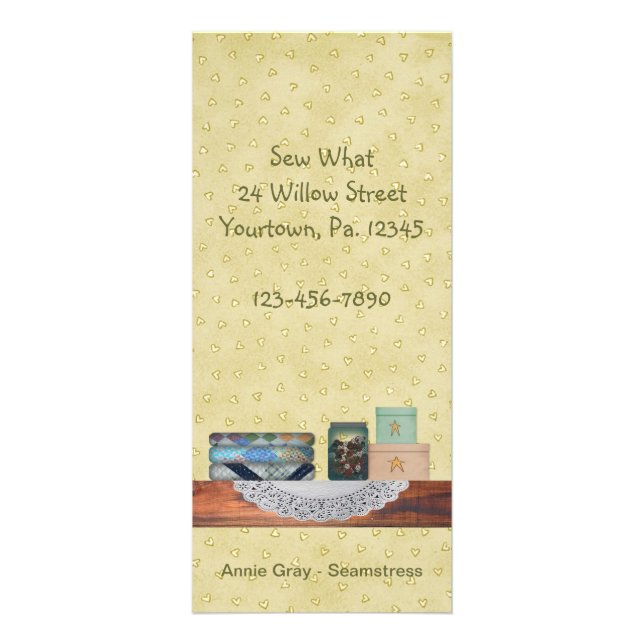 Country Sewing Rack Card (Front)