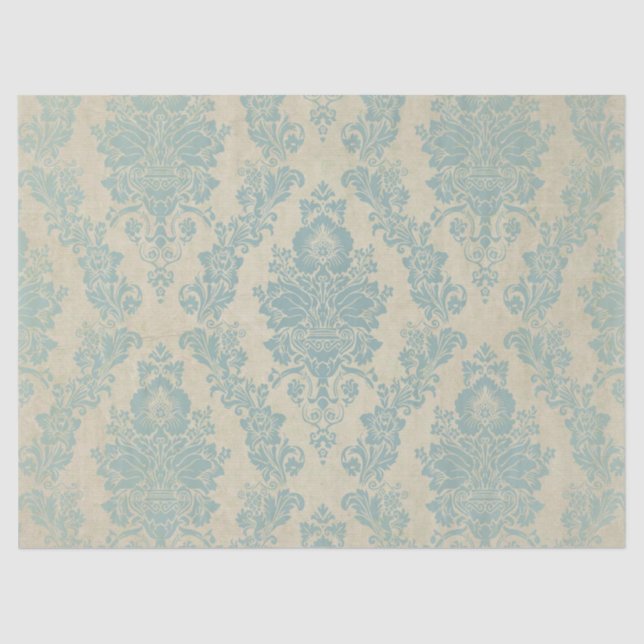 Country Shabby Chic Damask Tissue Paper (Front)