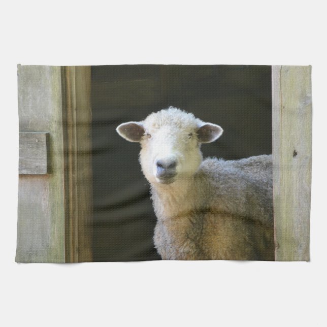 Country Sheep Tea Towel (Horizontal)