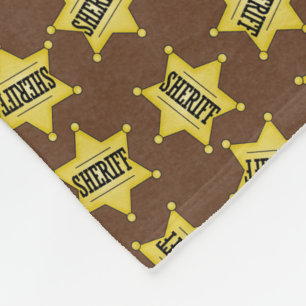 Country Sheriffs badge pattern fleece blanket