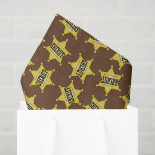 Country Sheriffs badge pattern tissue paper