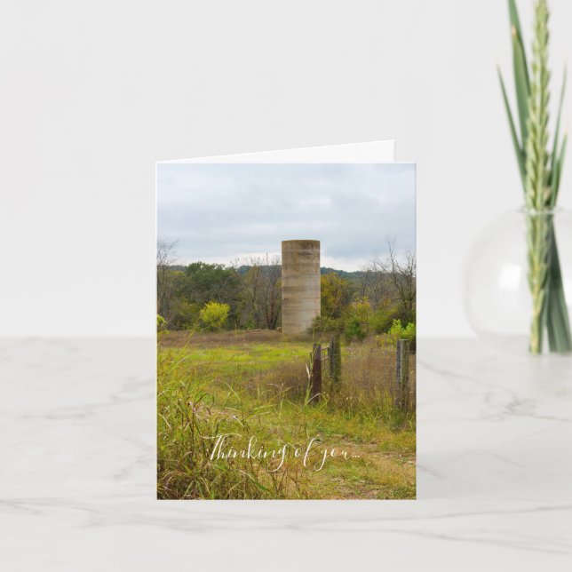 Country Silo Thinking Of You Card (Front)