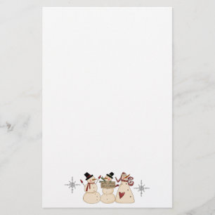 Country Snowman Stationery