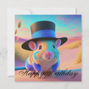 Country Squire Mouse Happy birthday Card