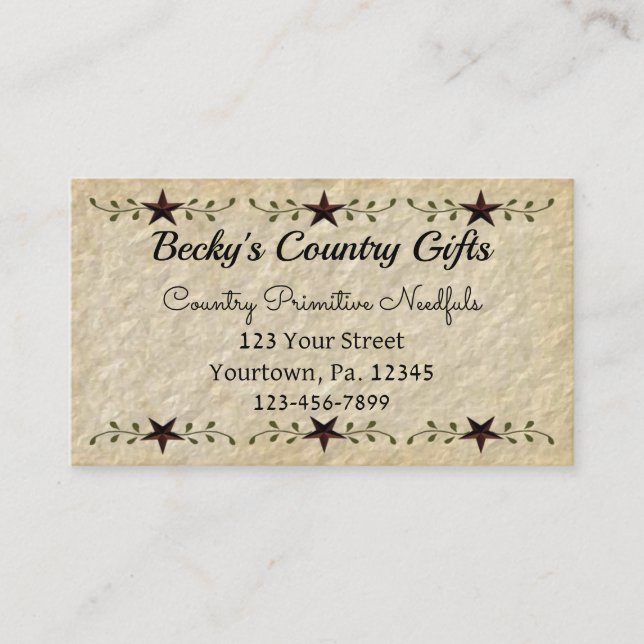 Country Stars Business Card (Front)