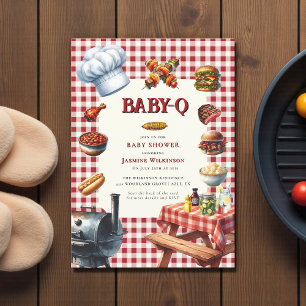 Country Style Baby-Q Shower Invitation