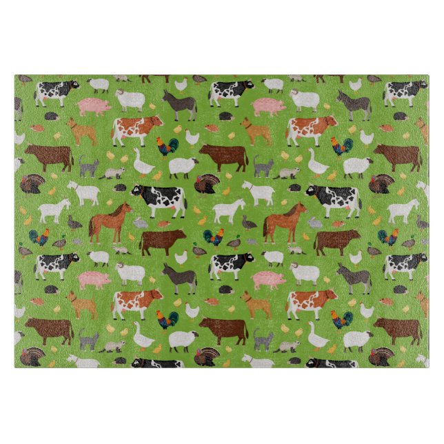 Country Style Glass Cutting Board - Kitchen Design (Front)