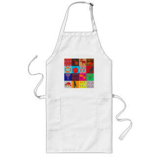 Country style graphic patchwork long apron