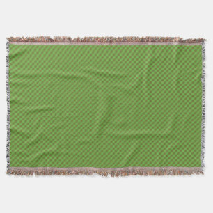 Country-style Green Check Gingham Throw Blanket