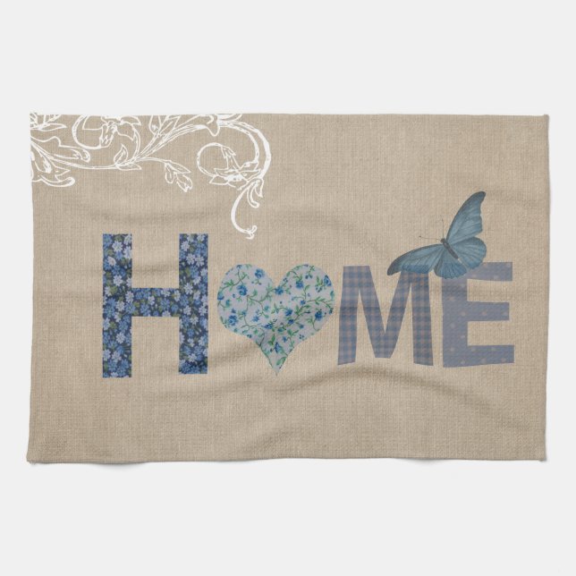 Country Style Home Collage Tea Towel (Horizontal)