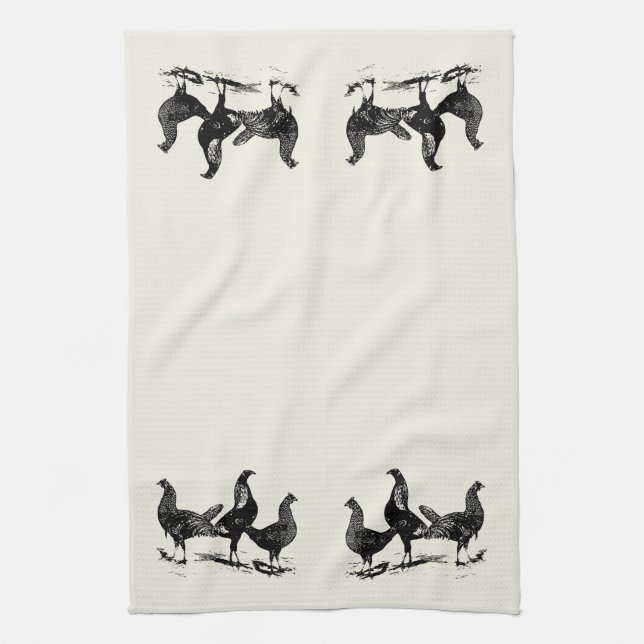 Country style Kitchen Towels with chickens (Vertical)